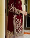 Sr 1699 Faux Georgette Embroidery Work Top With Sharara Dupatta Exporters In India